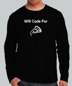 Will Code For Pizza Men’s Funny Programmer T-Shirt