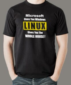Windows vs Linux T-Shirt – Choose Your House
