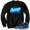 Jordan 1 Royal Suede chicago black crewneck sweater