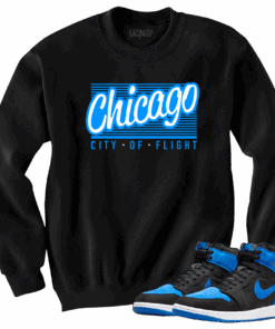 Jordan 1 Royal Suede chicago black crewneck sweater