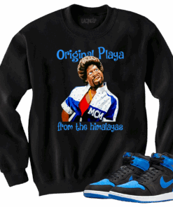 Jordan 1 Royal Suede himalayas black crewneck sweater