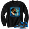 Jordan 1 Royal Suede ownership black crewneck sweater