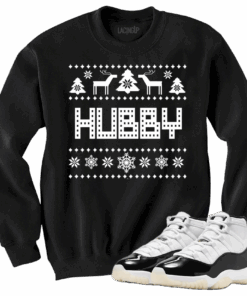 Jordan 11 Gratitude Hubby black crewneck sweater