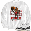 Jordan 11 Gratitude Money Mike white crewneck sweater