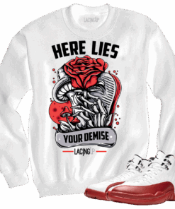 Jordan 12  Cherry Demise white crewneck sweater
