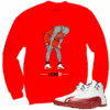 Jordan 12 Cherry Flu game red crewneck sweater