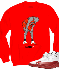 Jordan 12 Cherry Flu game red crewneck sweater