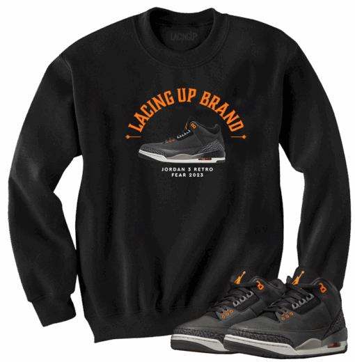 Jordan 3 Fear fear black crewneck sweater