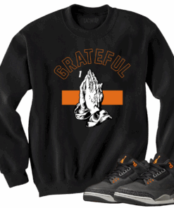 Jordan 3 Fear grateful black crewneck sweater
