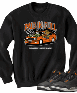 Jordan 3 Fear paid in full black crewneck sweater