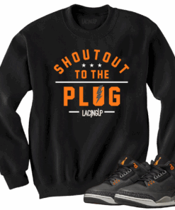 Jordan 3 Fear plug black crewneck sweater