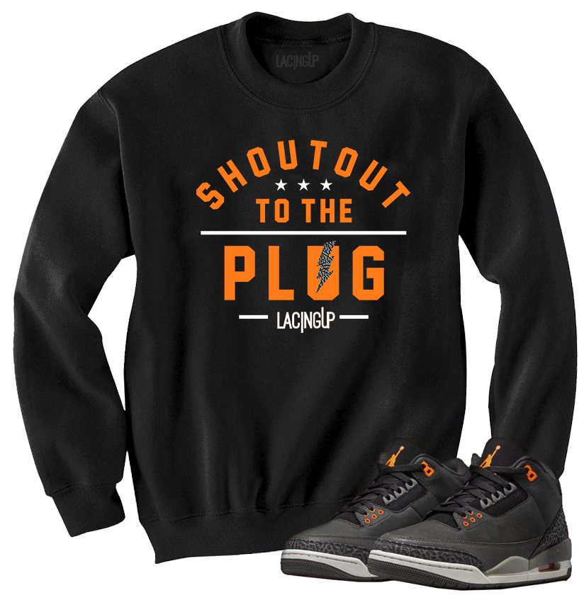 Jordan 3 Fear plug black crewneck sweater Jordan 3 Fear plug black crewneck sweater