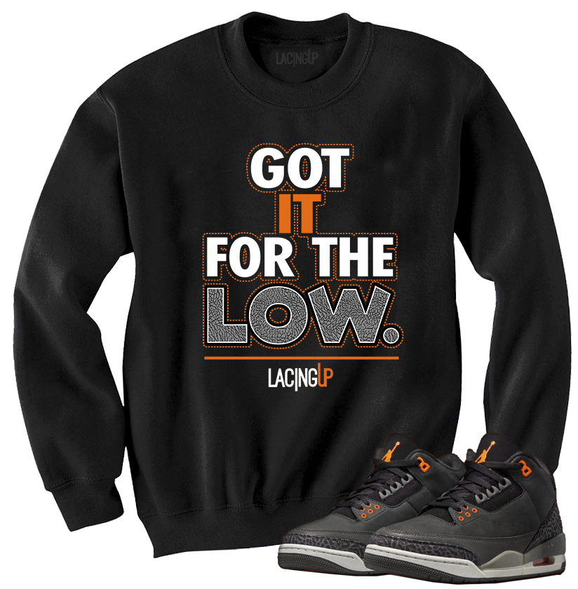 Jordan 3 fear for the low black crewneck sweater Jordan 3 fear for the low black crewneck sweater