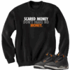 Jordan 3 fear scared money black crewneck sweater
