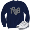 Jordan 3 white navy cement navy  1988 crewneck sweater