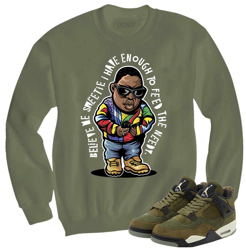 Jordan 4 Olive Craft Needy olive crewneck sweater Jordan 4 Olive Craft Needy olive crewneck sweater