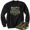 Jordan 4 Olive craft self made black crewneck sweater