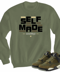 Jordan 4 Olive craft self made olive crewneck sweater
