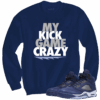 Jordan 5 Midnight Navy crazy navy blue crewneck sweater