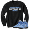 Jordan 5 Unc scared money black sweater