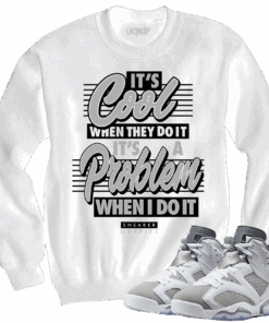 Jordan 6 Cool Grey it’s cool white crewneck sweater