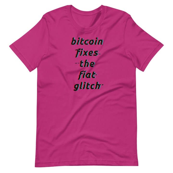 Bitcoin Fixes The Fiat Glitch T-Shirt Bitcoin Fixes The Fiat Glitch T-Shirt