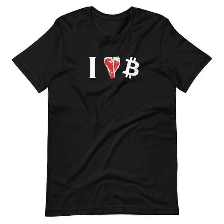 I Love BTC Carnivore T-bone Steak T-Shirt I Love BTC Carnivore T-bone Steak T-Shirt